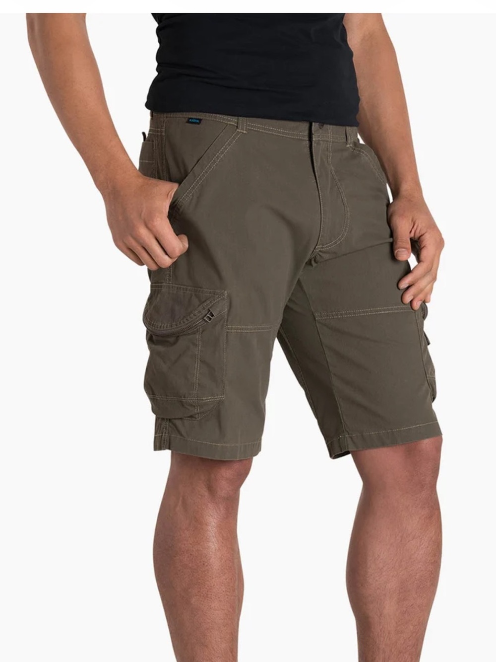 KUHL Men’s Ambush Cargo Shorts Size 34 Olive Green Vintage Patina Dye